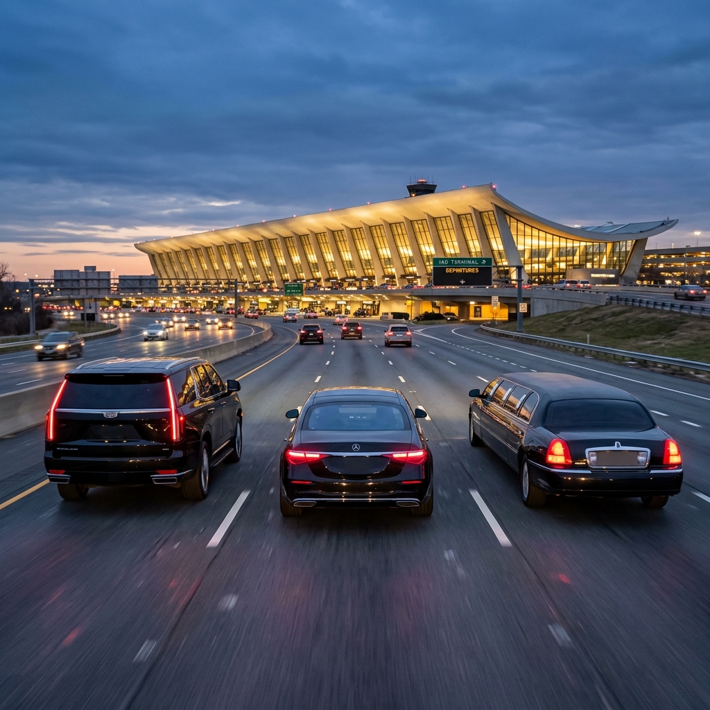 Dulles Airport roadway and terminal